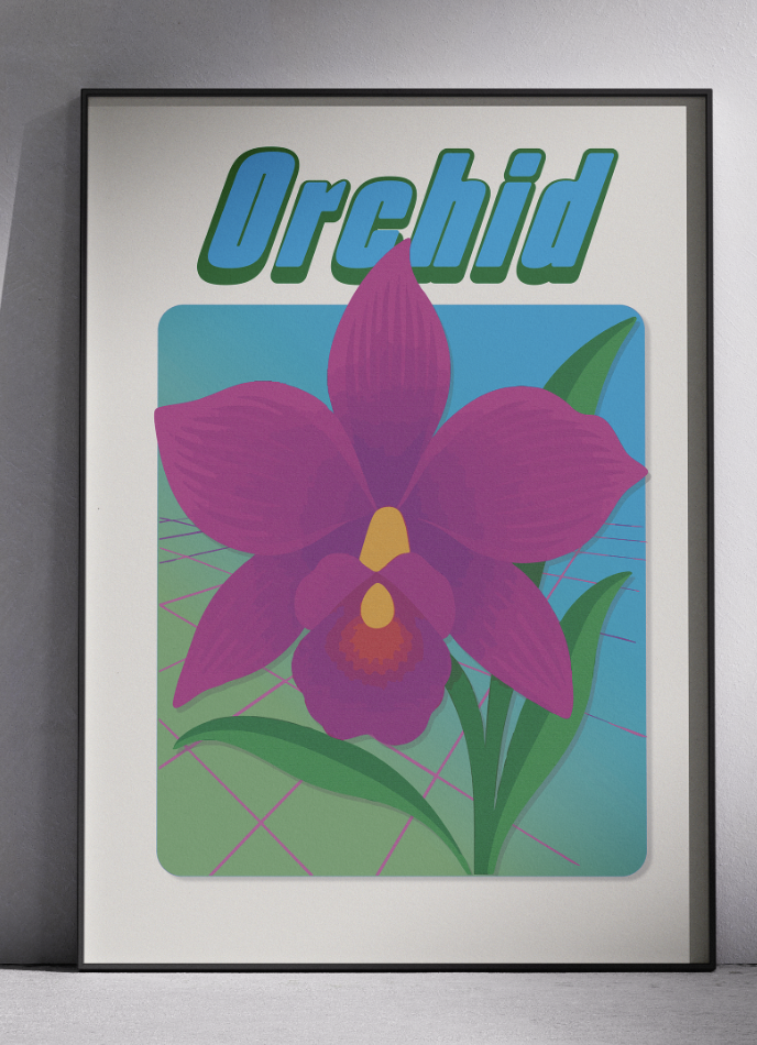 Orchid poster mockup